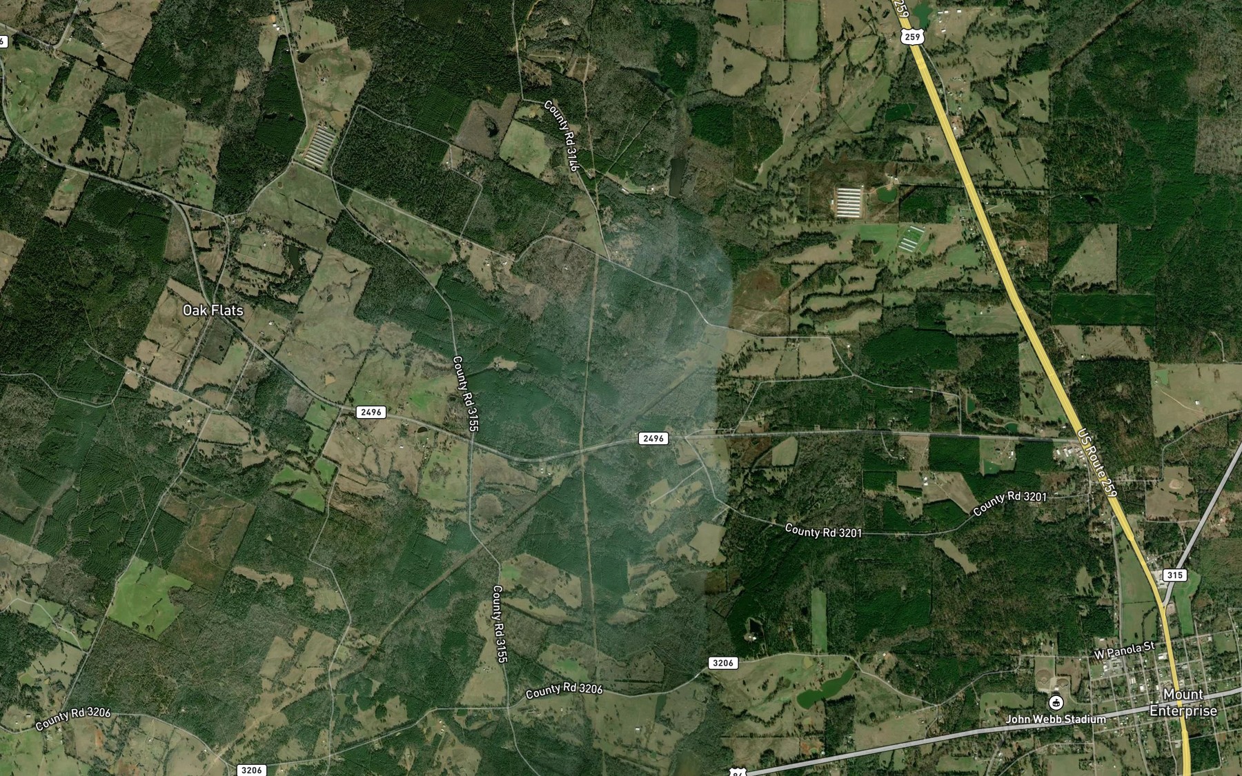 Satellite map of the Frasier Branch