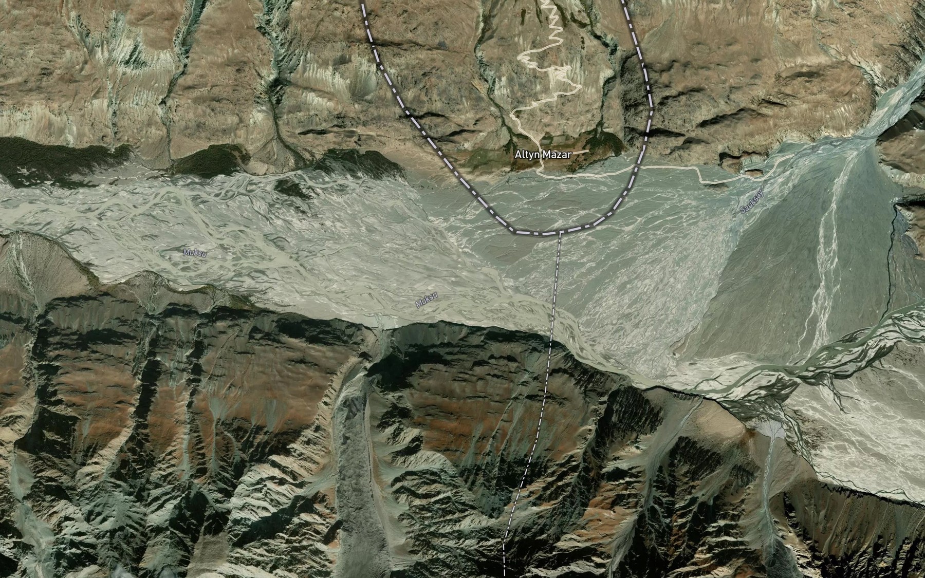 Satellite map of the Sel'dara
