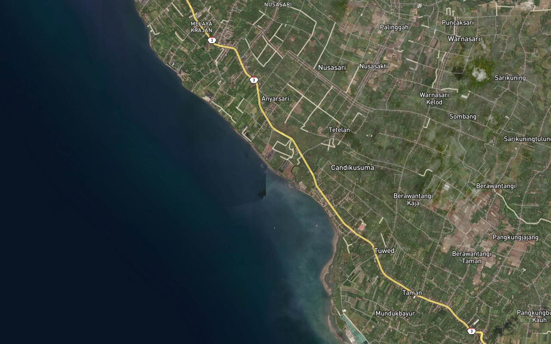 Satellite map of the Tukad Sangianggede