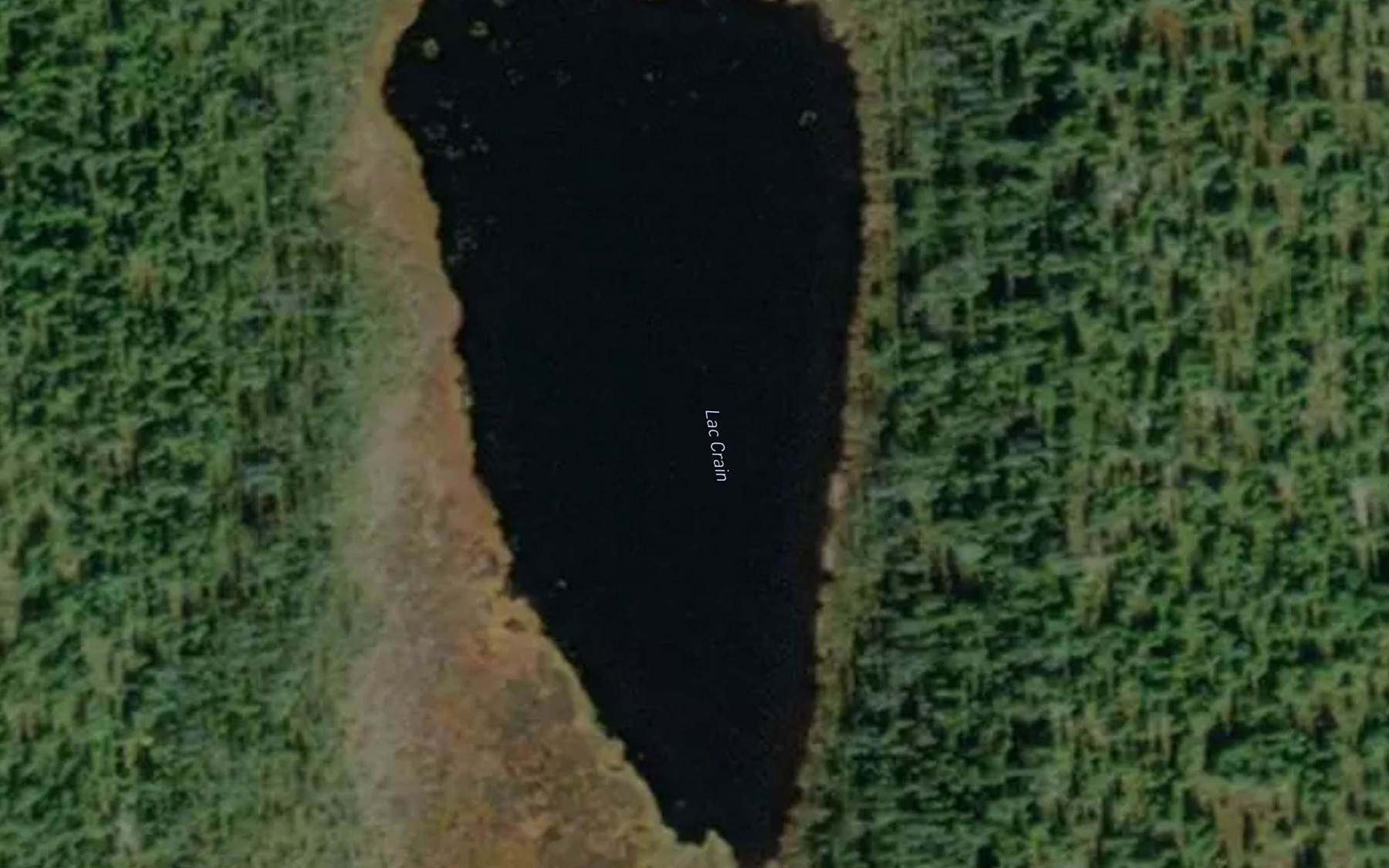 Satellite map of the Lac Crain