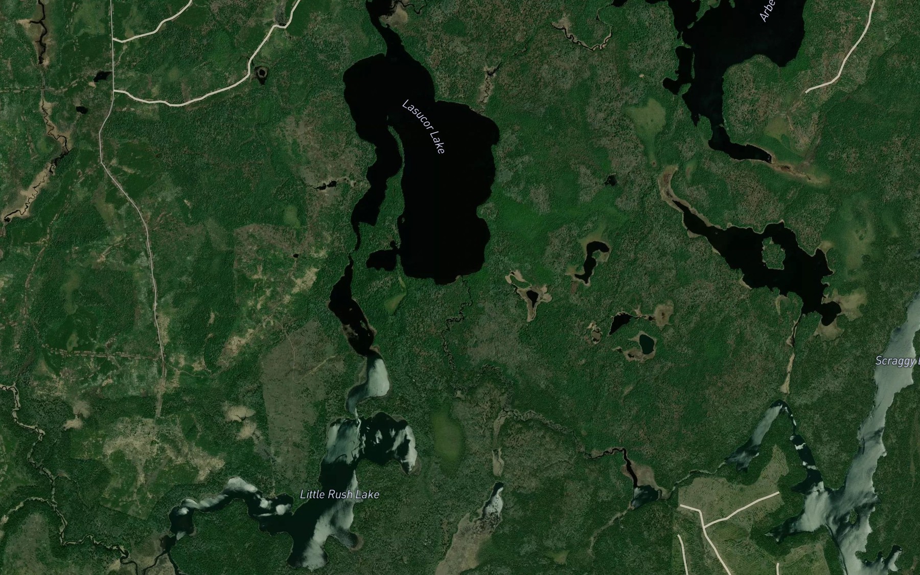 Satellite map of the Alike River