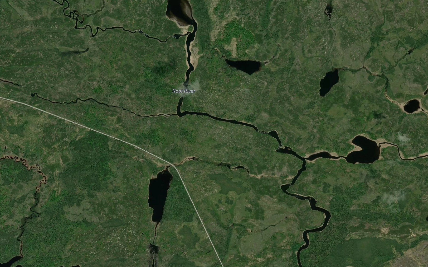 Satellite map of the Lynxpaw Creek