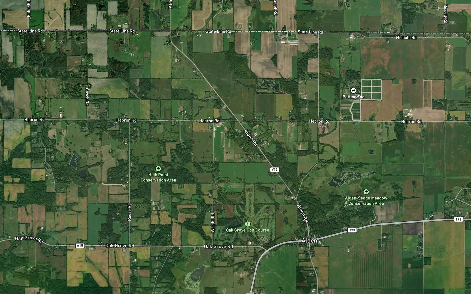Satellite map of the Kingsley Lake