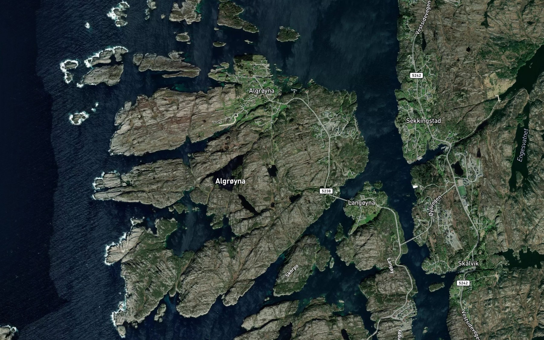 Satellite map of the Voksvatnet