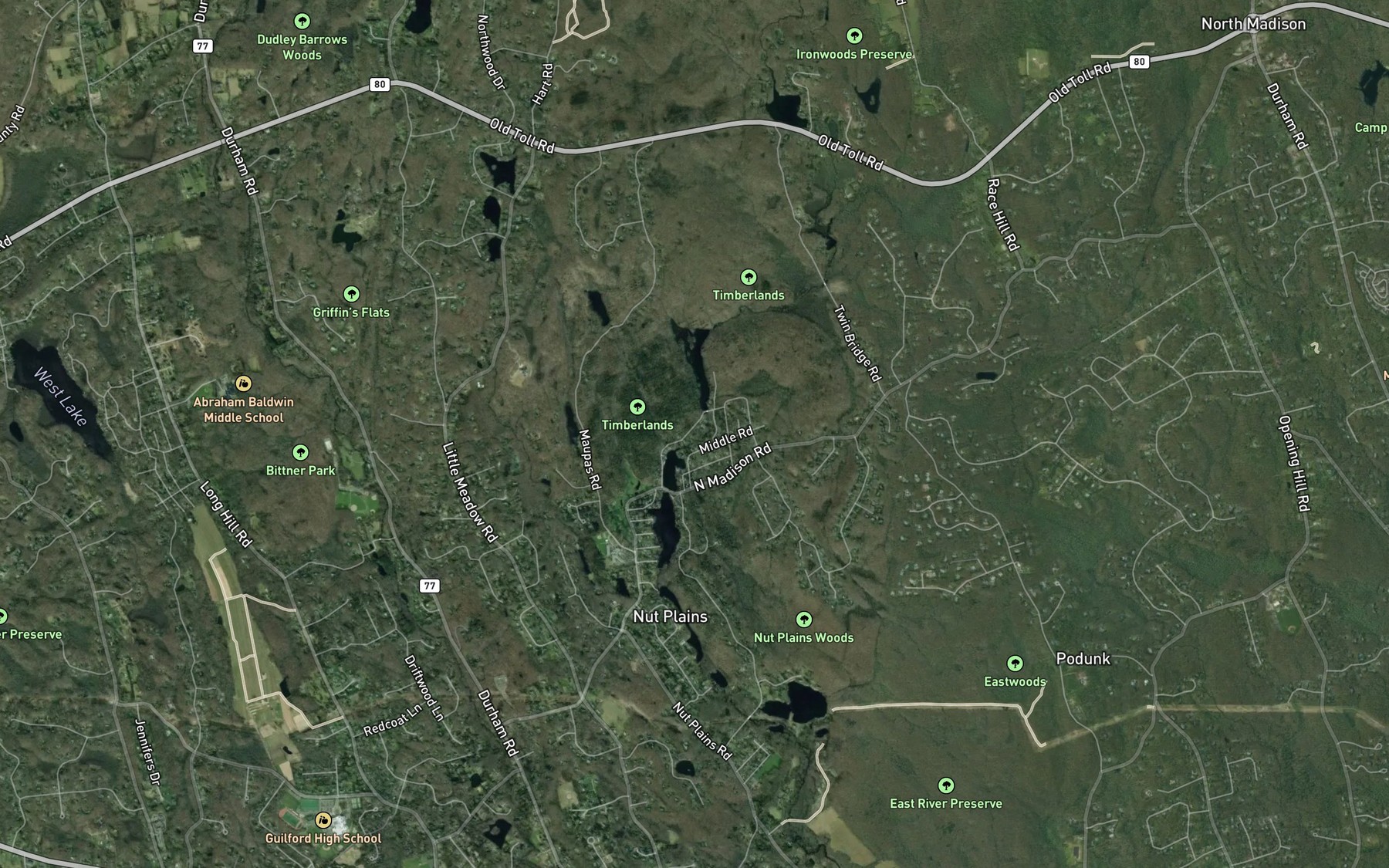 Satellite map of the Iron Stream