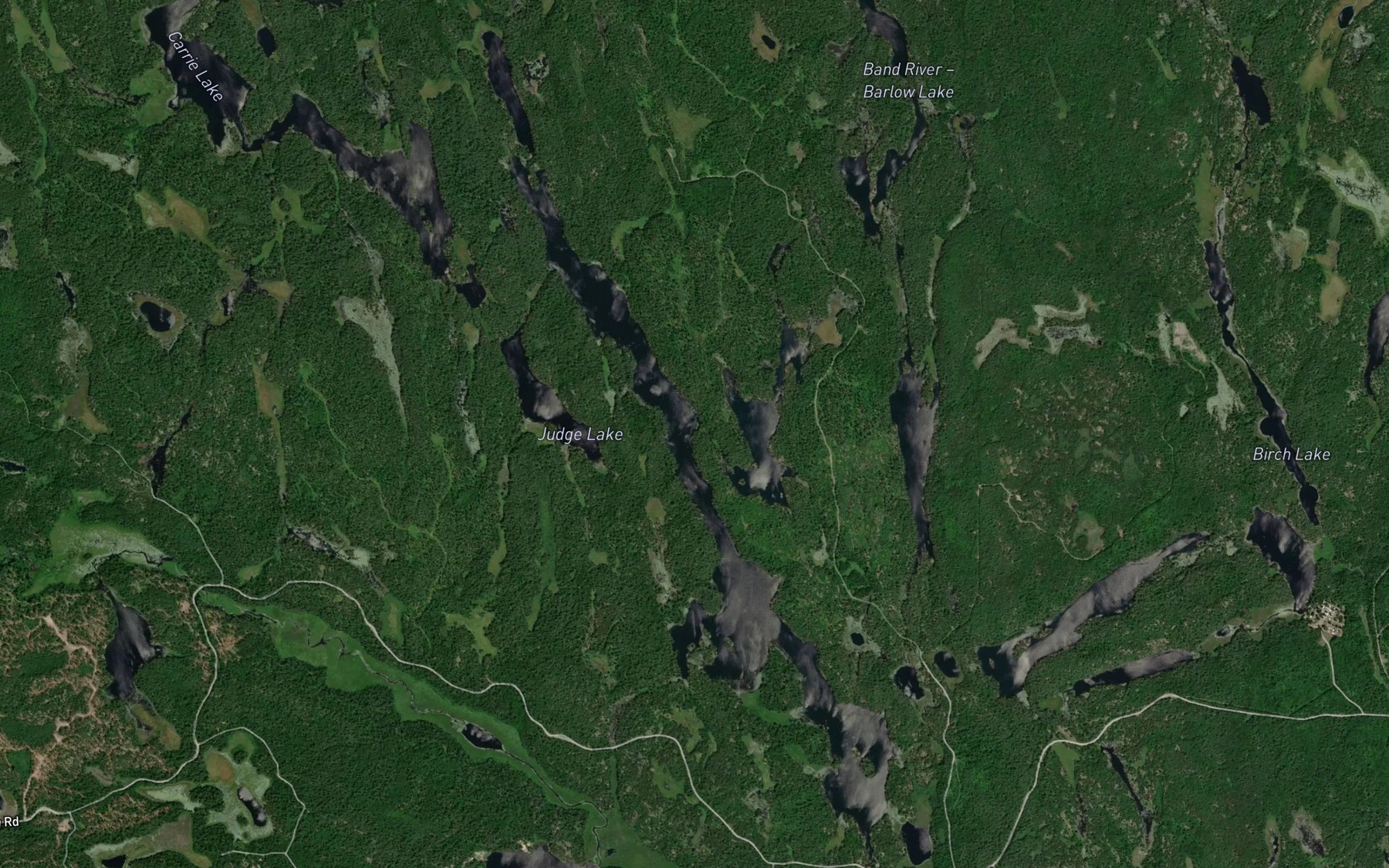 Satellite map of the Judge Lake