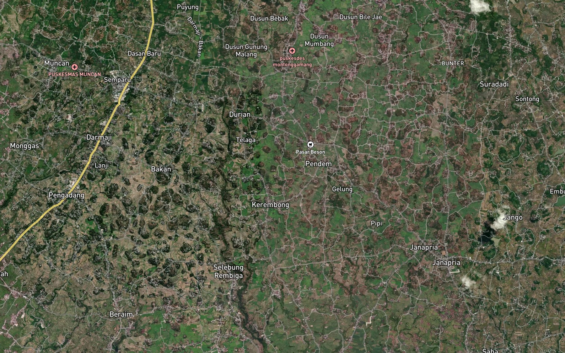 Satellite map of the Embung Dasansari