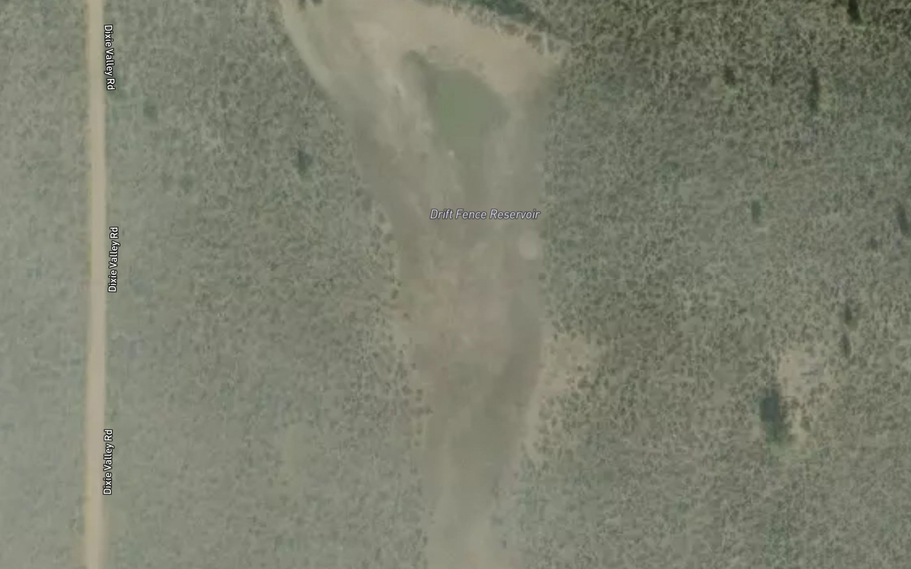 Satellite map of the Drift Fence Reservoir