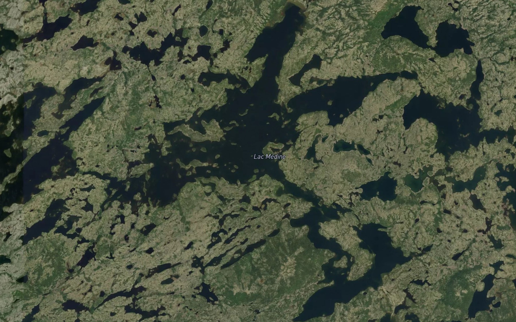 Satellite map of the Lac Medine