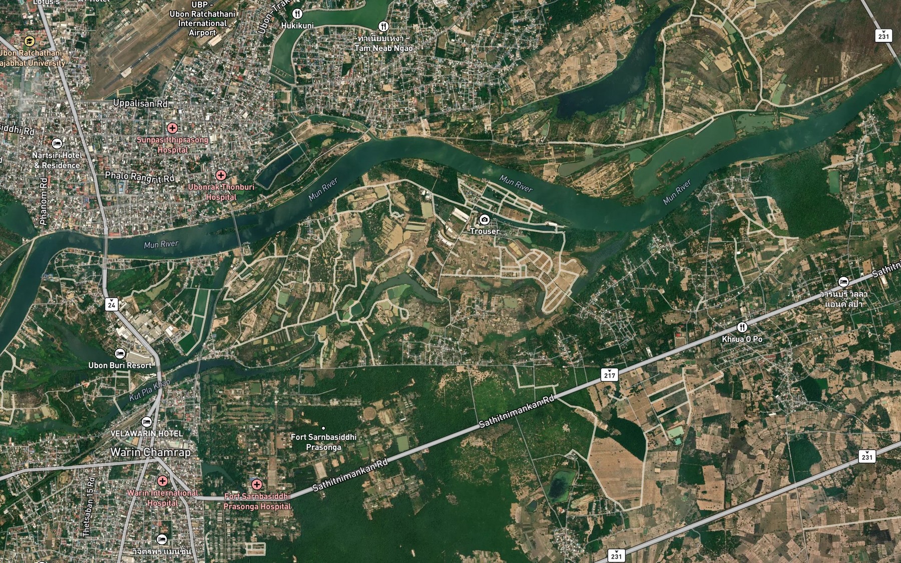 Satellite map of the Kut Rue Chai