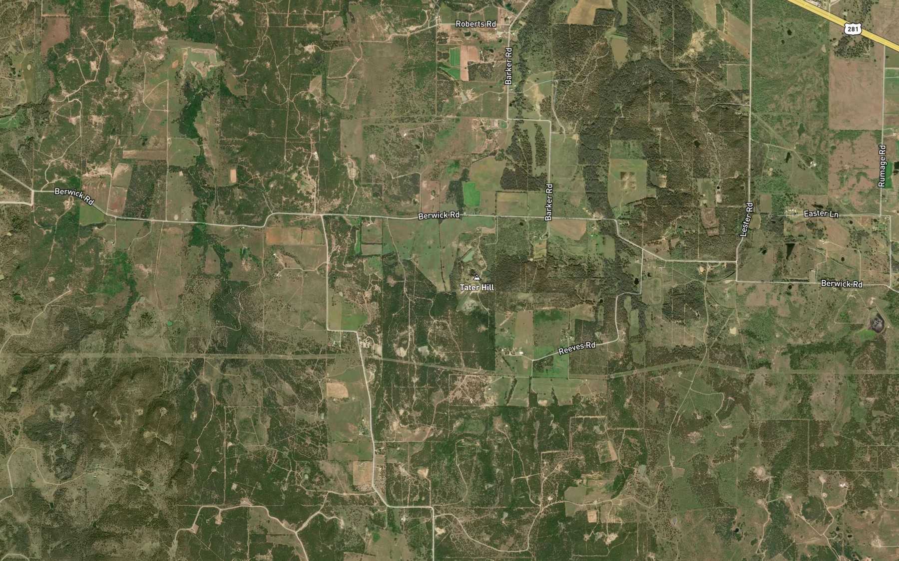 Satellite map of the Soil Conservation Service Site 22 Reservoir
