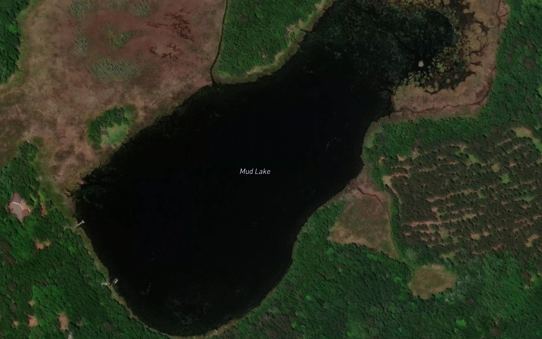 Satellite map of the Mud Lake