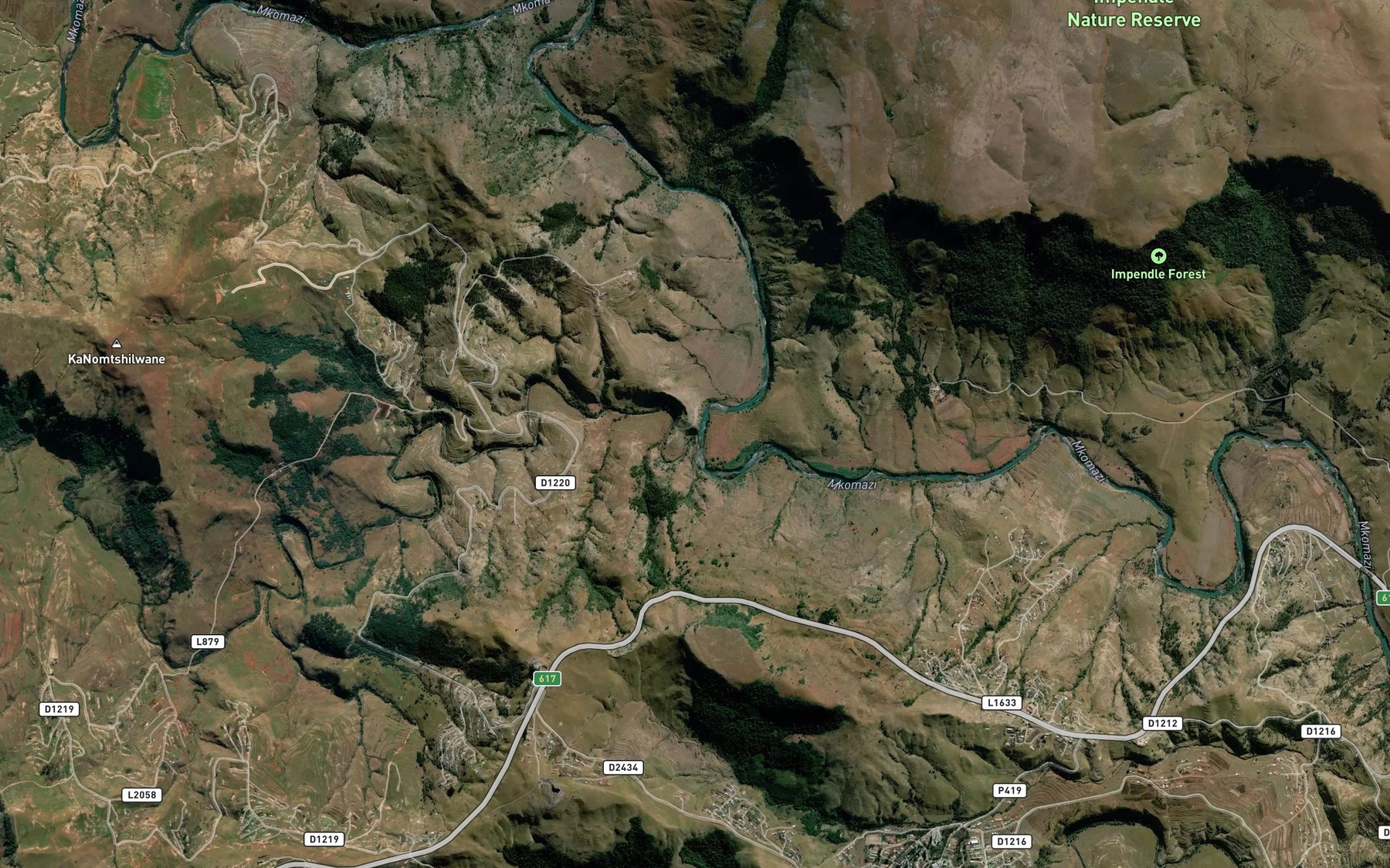 Satellite map of the Nkelabantwana