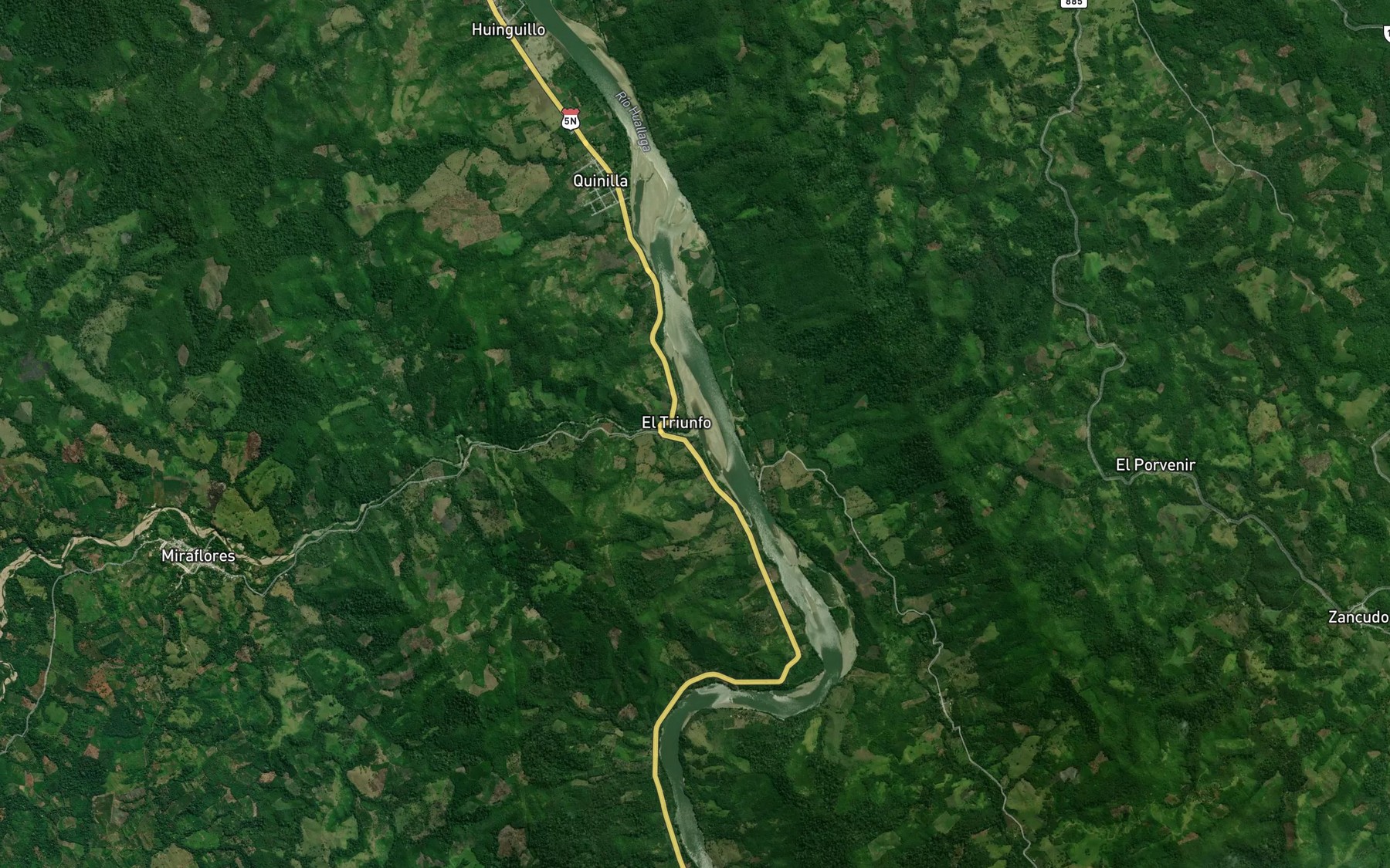 Satellite map of the Rio Shilari