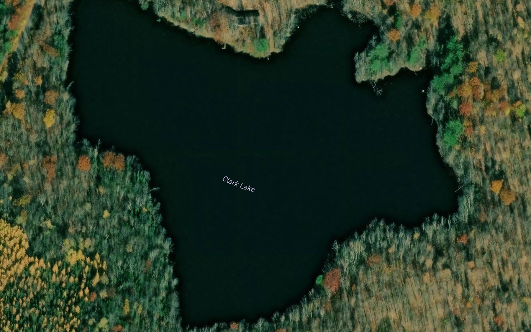 Satellite map of the Clark Lake