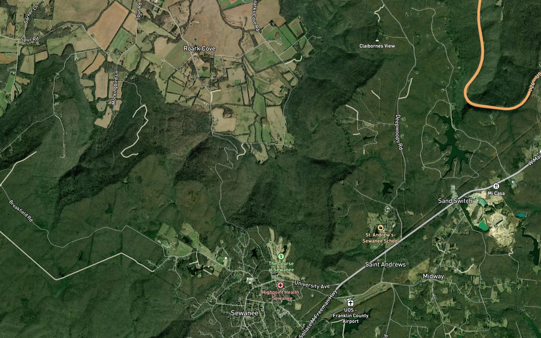 Satellite map of the Walker Spring