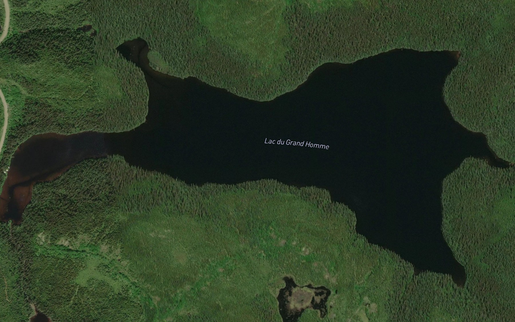 Satellite map of the Lac du Grand Homme