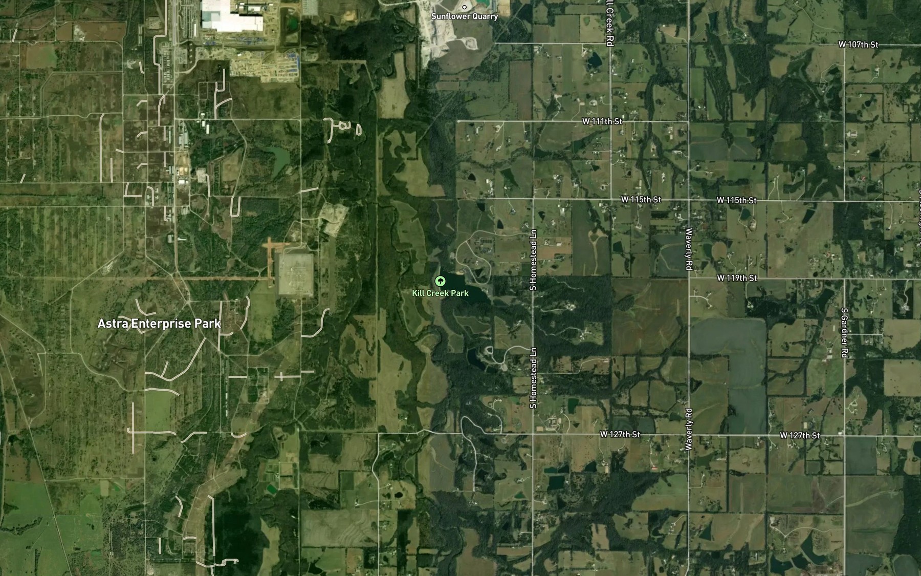 Satellite map of the Beach Lake