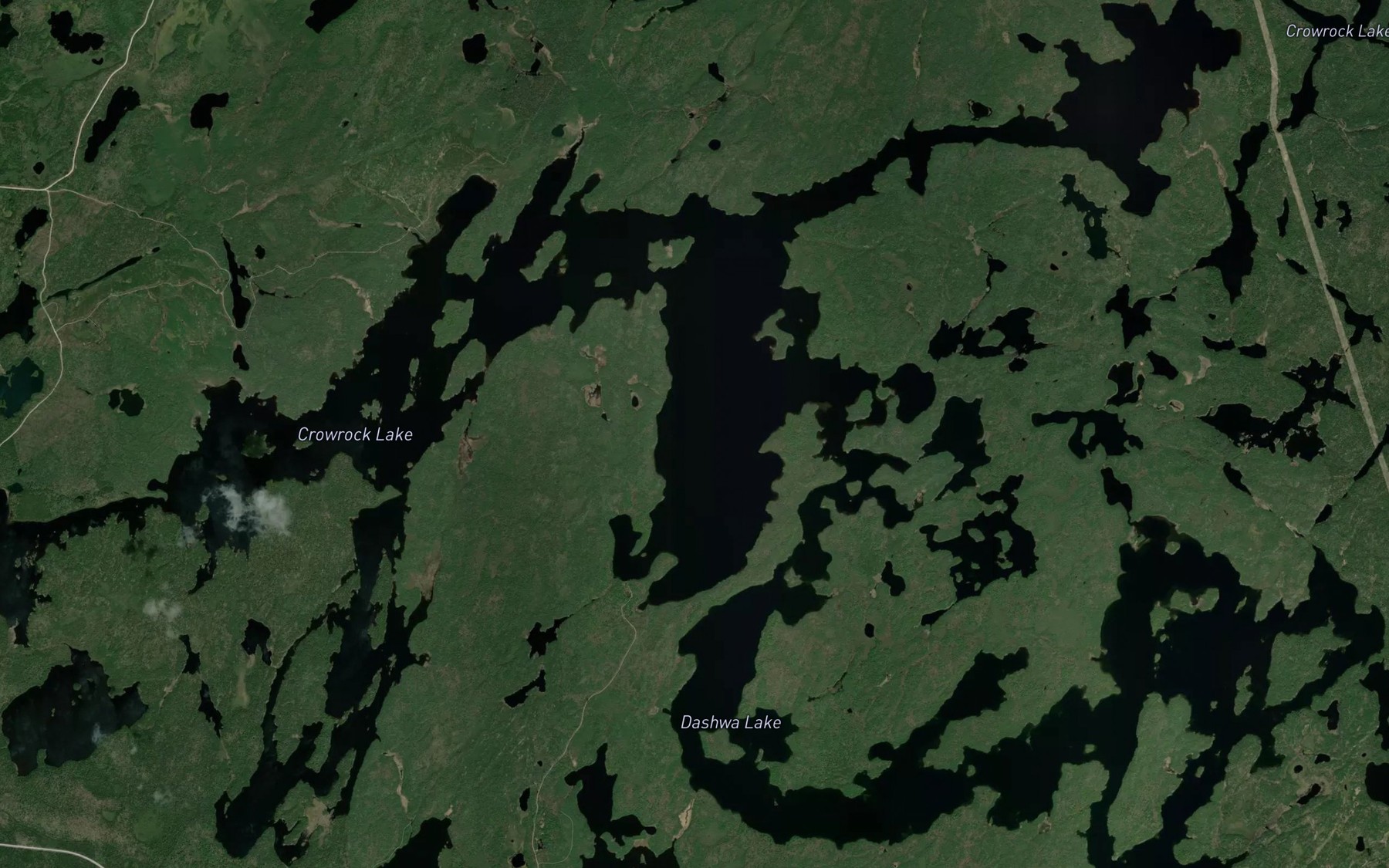 Satellite map of the Crowrock Lake