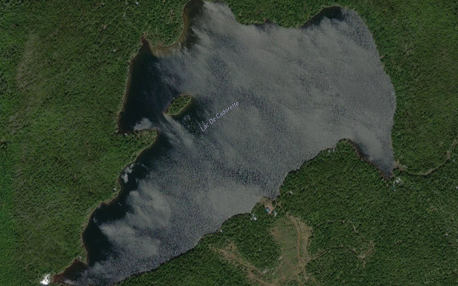 Satellite map of the Lac De Cadorette