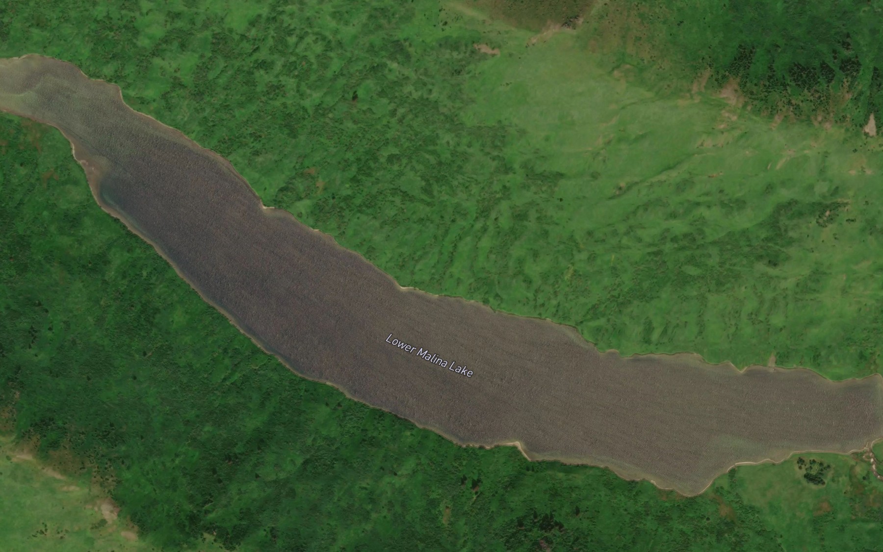 Satellite map of the Lower Malina Lake