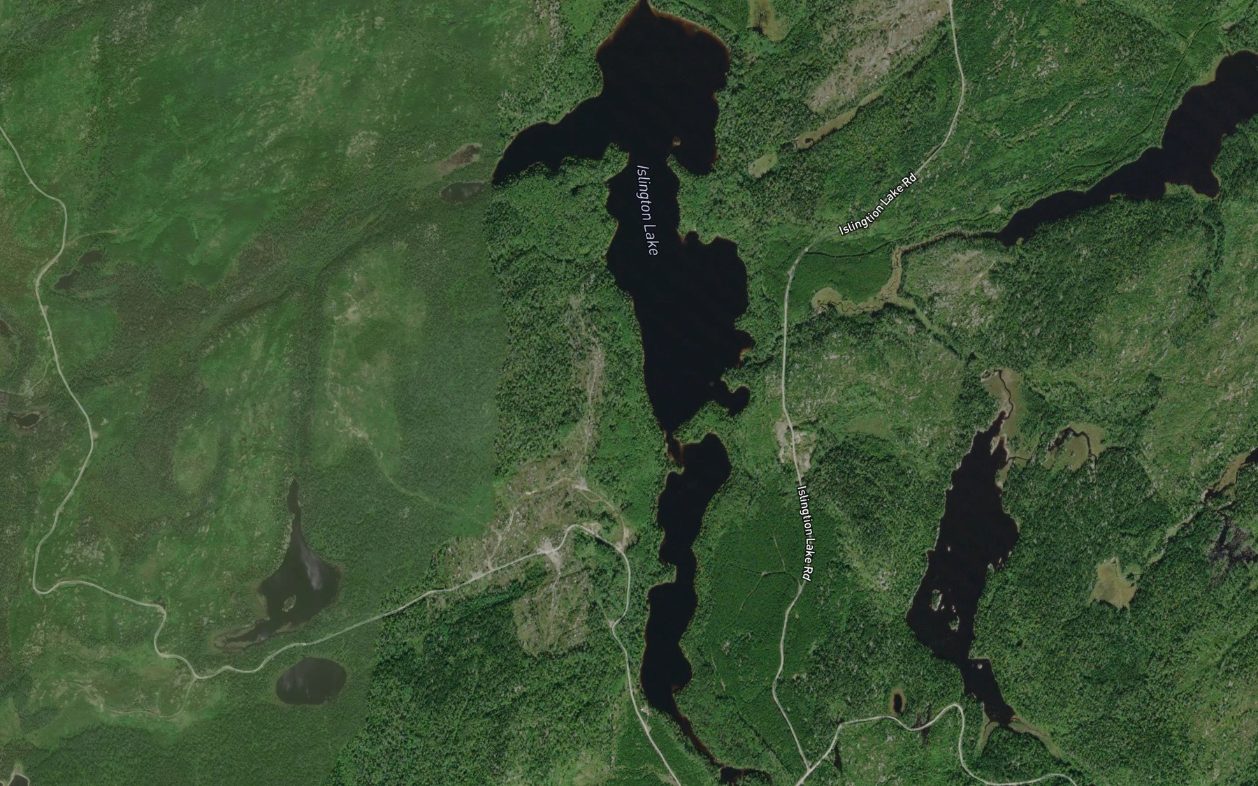 Satellite map of the Islington Lake