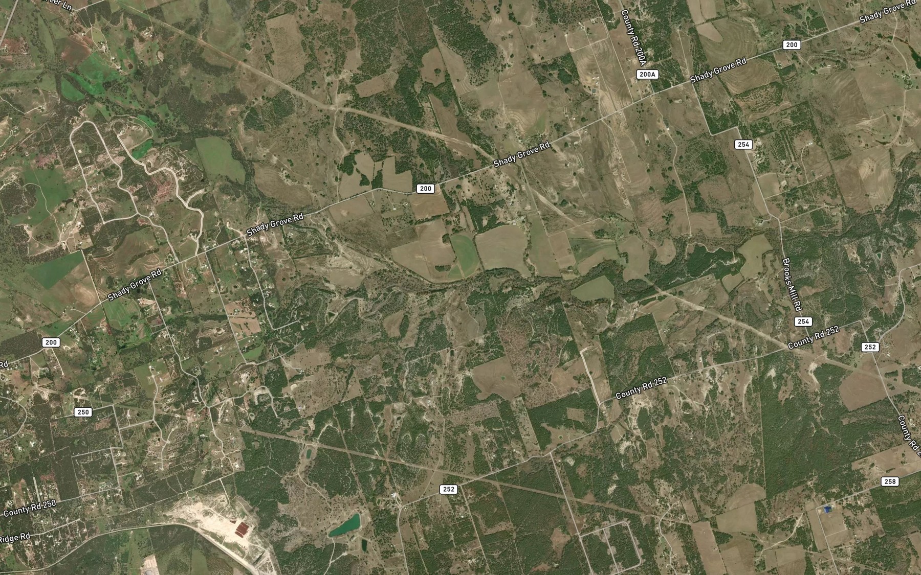 Satellite map of the Robinson Branch