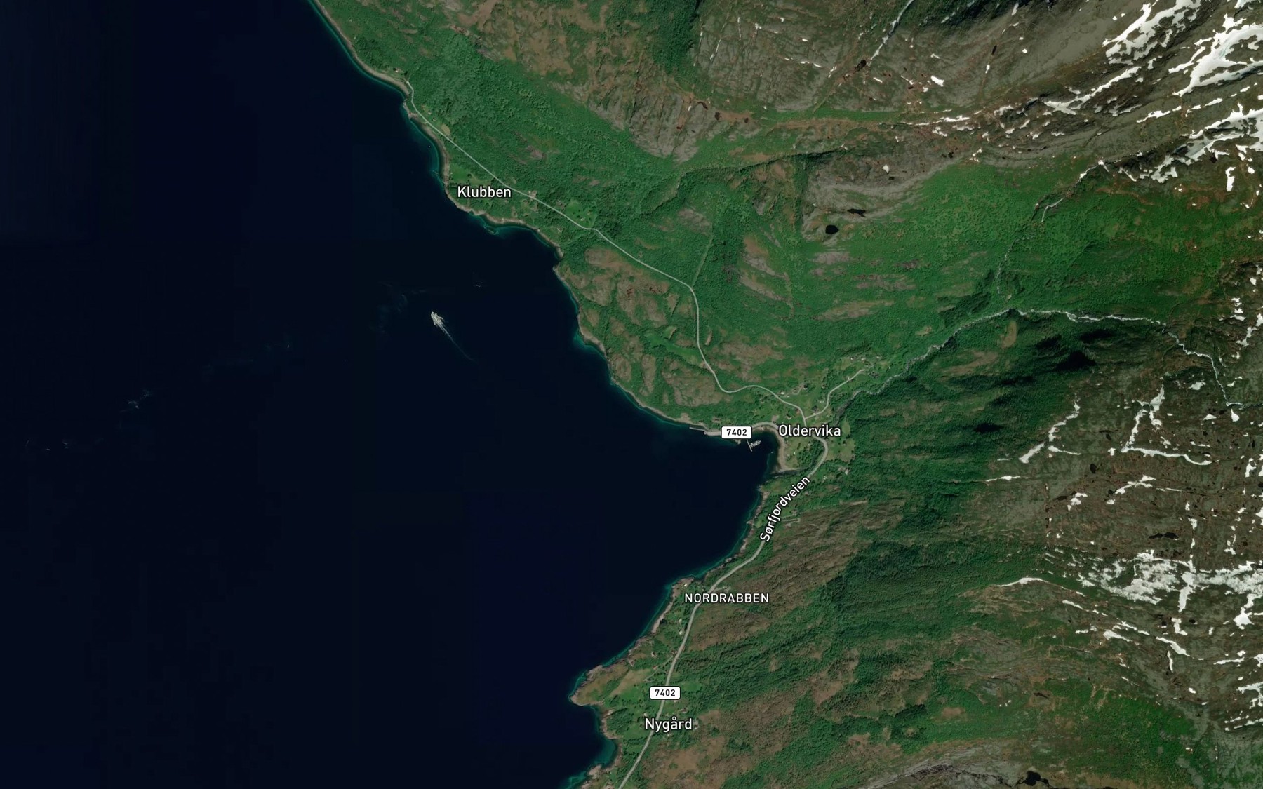 Satellite map of the Hanskjellvika
