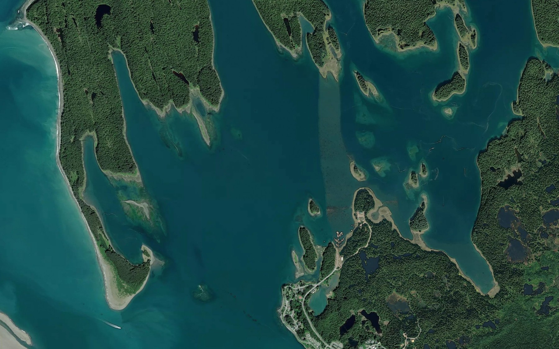 Satellite map of the Yakutat Roads
