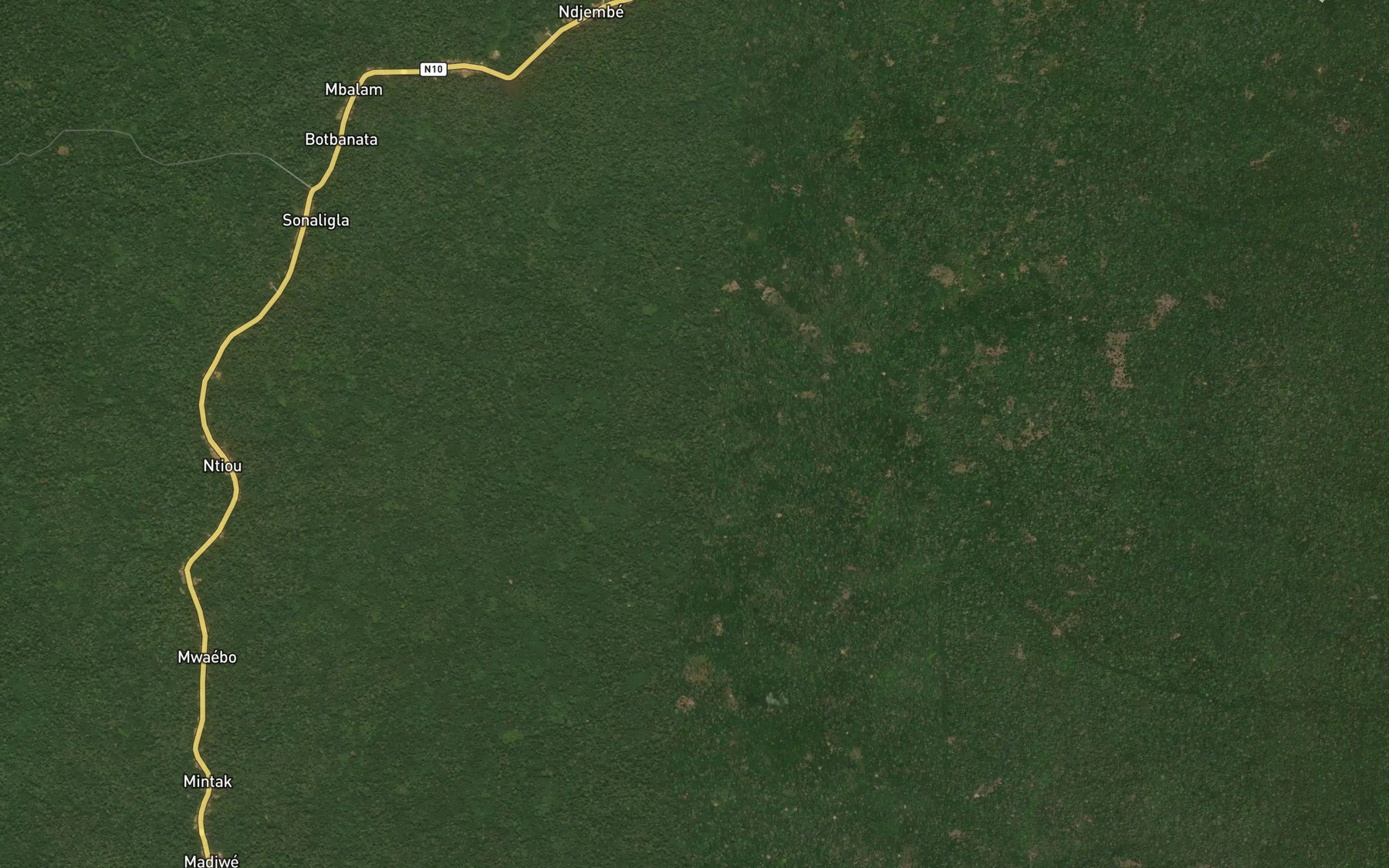 Satellite map of the Moamekok