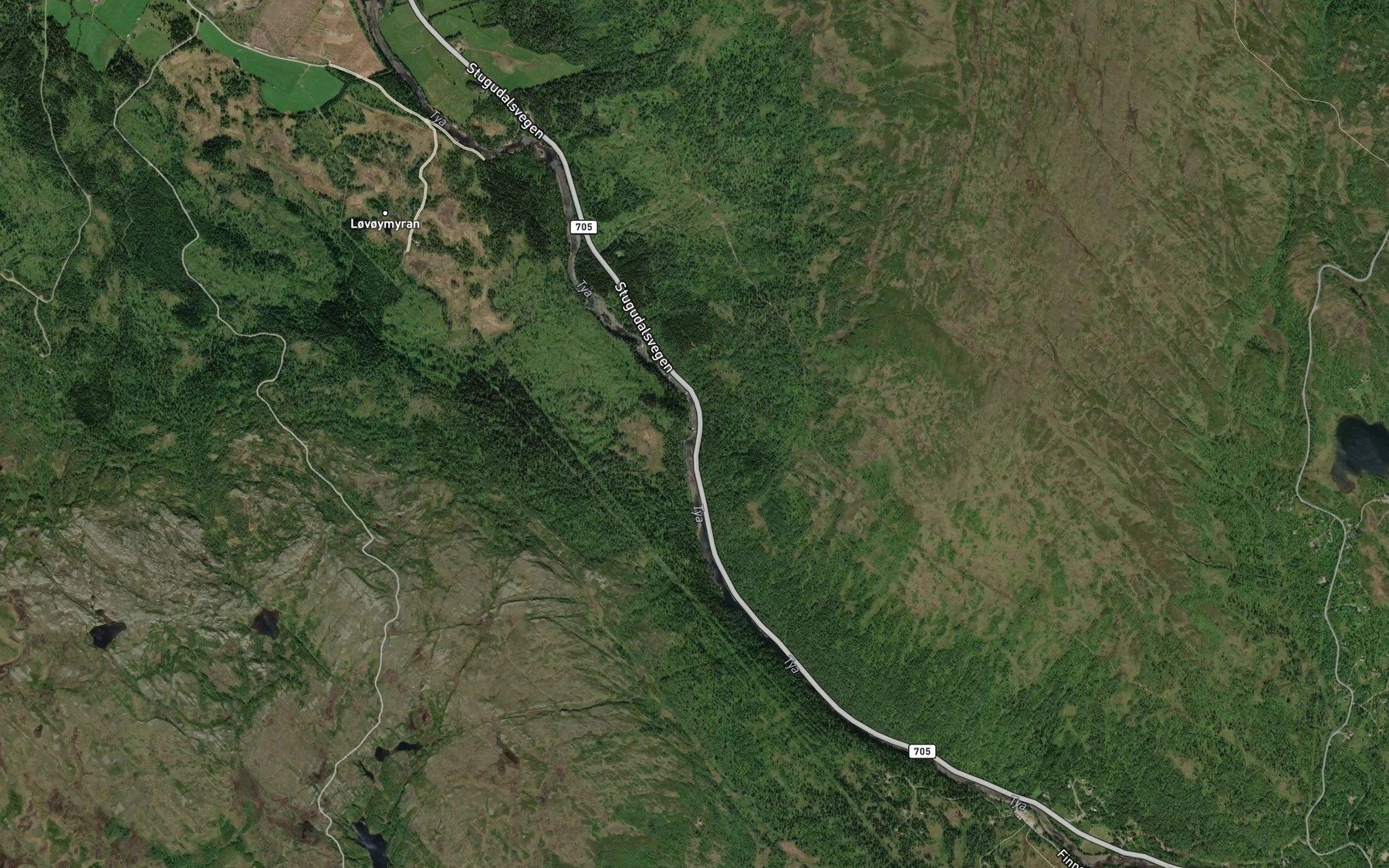 Satellite map of the Esfossen