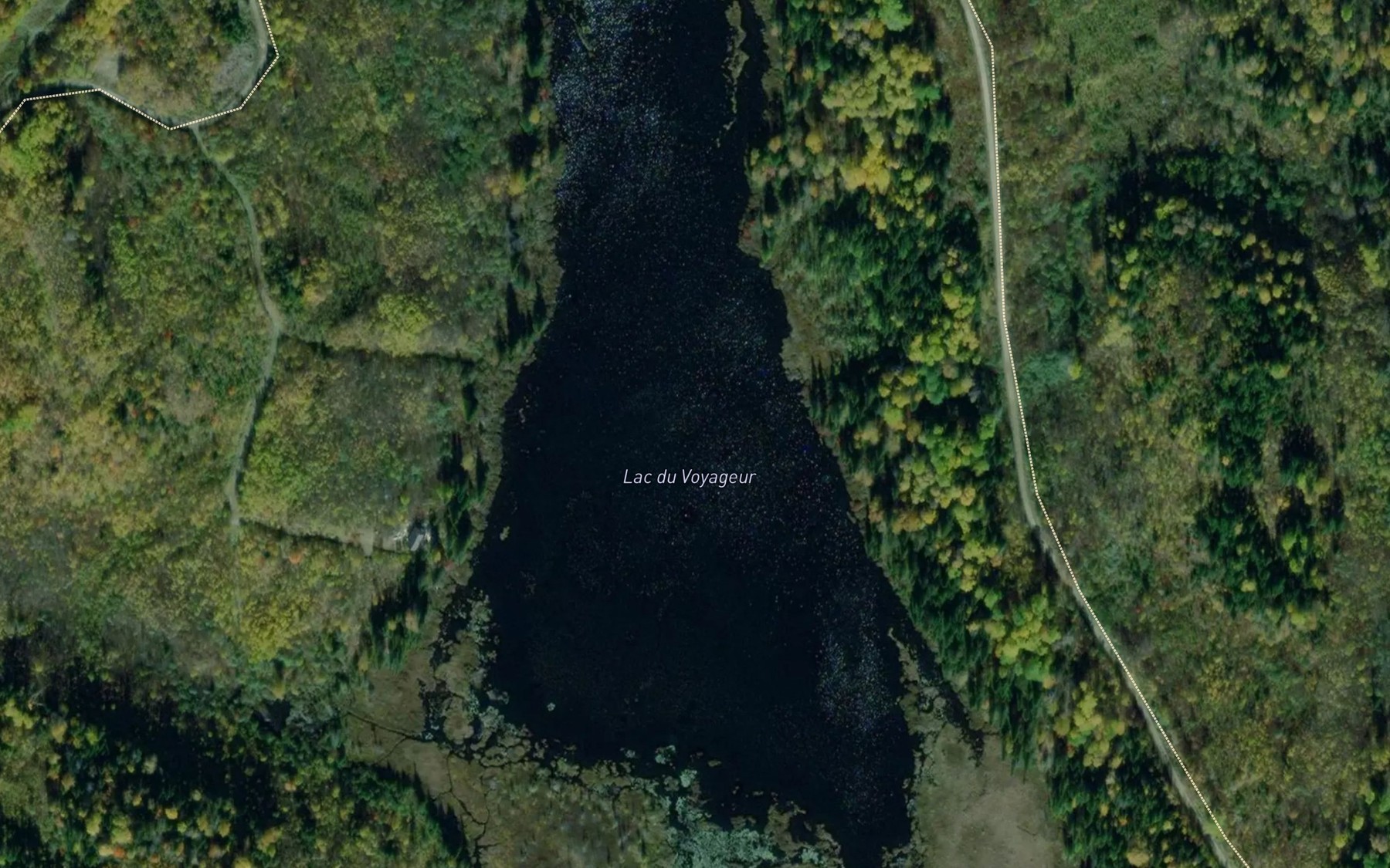 Satellite map of the Lac du Voyageur
