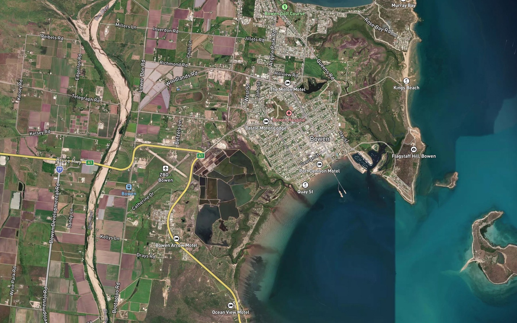 Satellite map of the Doughty Creek