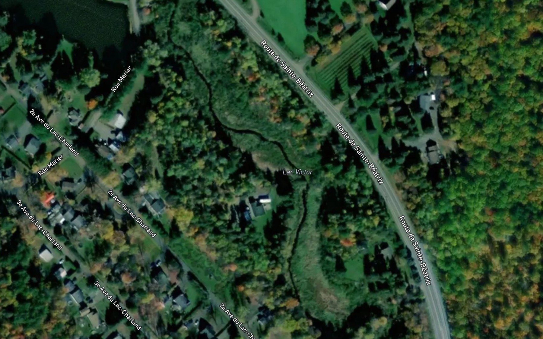 Satellite map of the Lac Victor