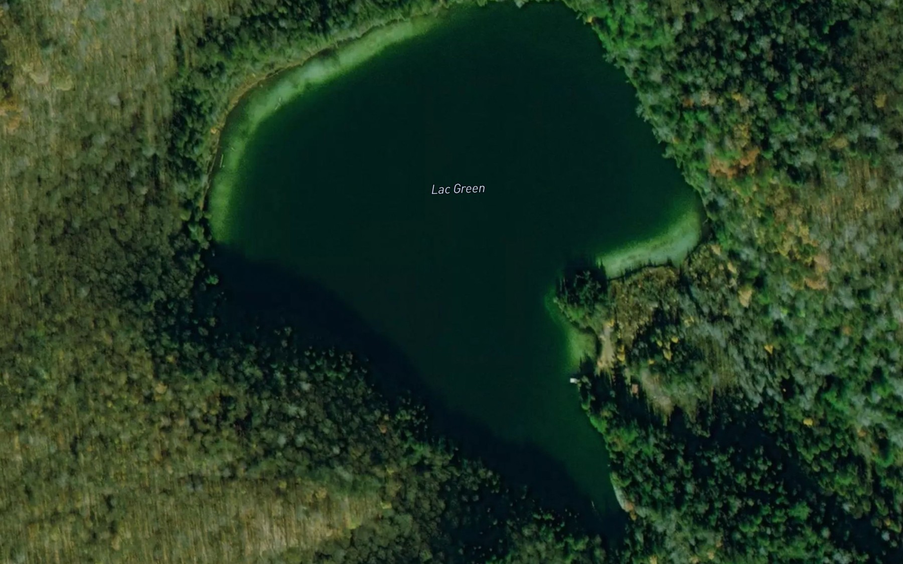 Satellite map of the Lac Green