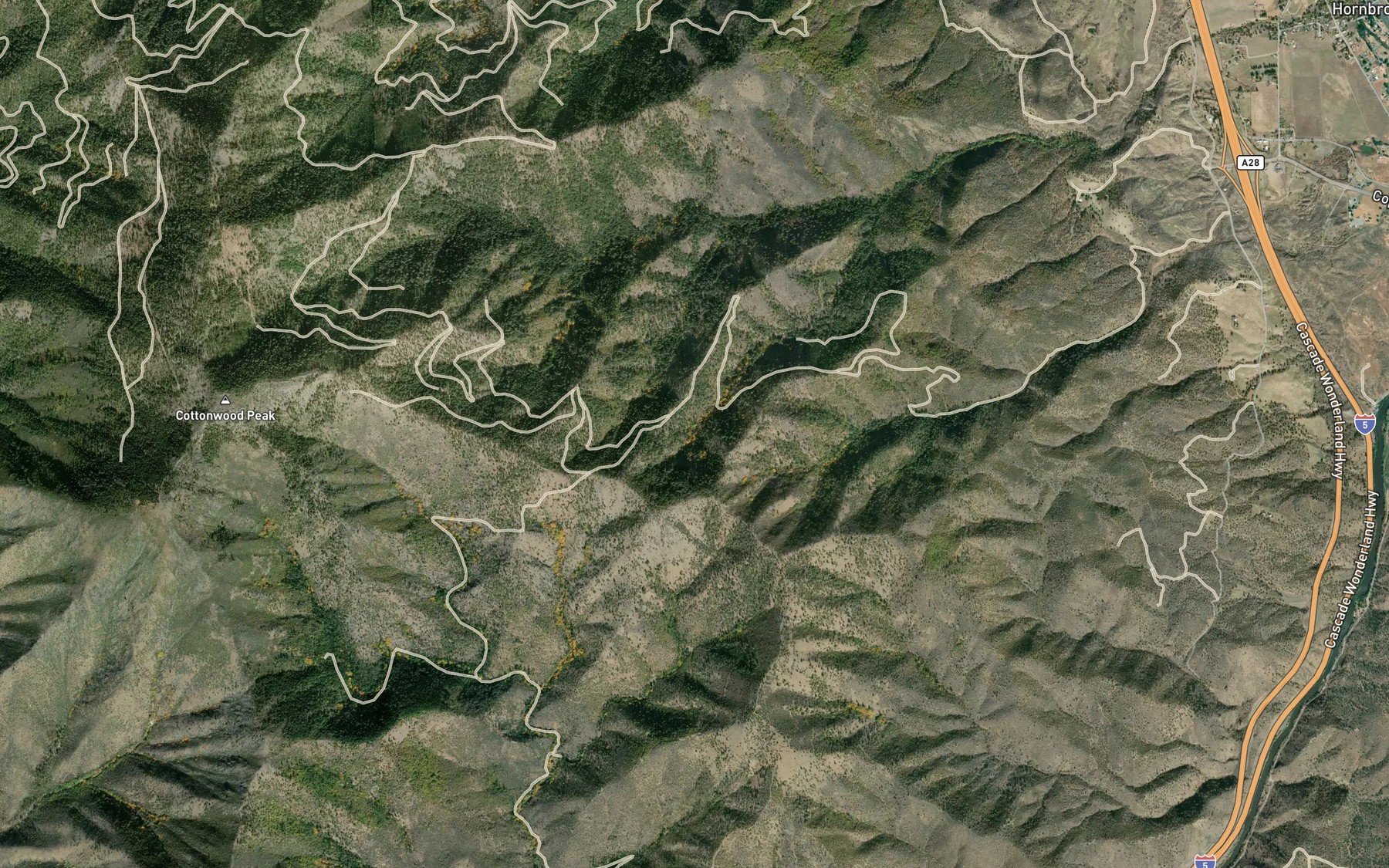 Satellite map of the Maple Spring