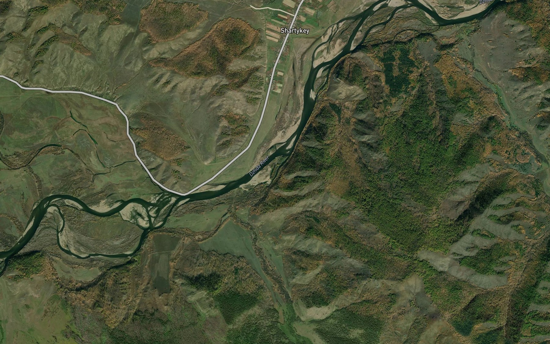 Satellite map of the Bol'shaya Bayba