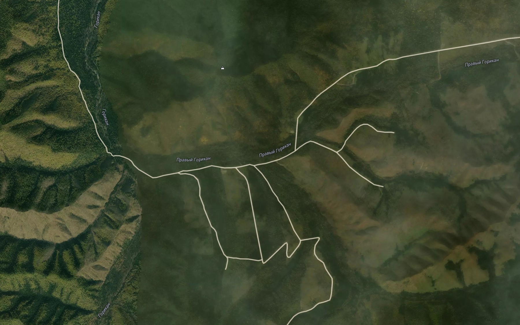 Satellite map of the Tosklivyy