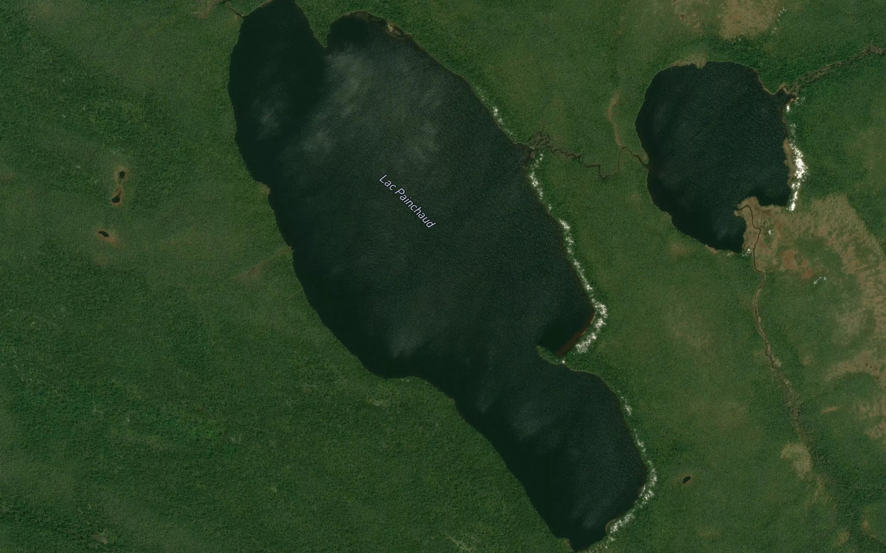 Satellite map of the Lac Painchaud