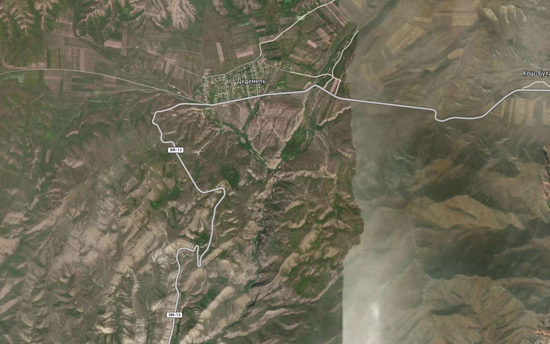 Satellite map of the Bobeksay