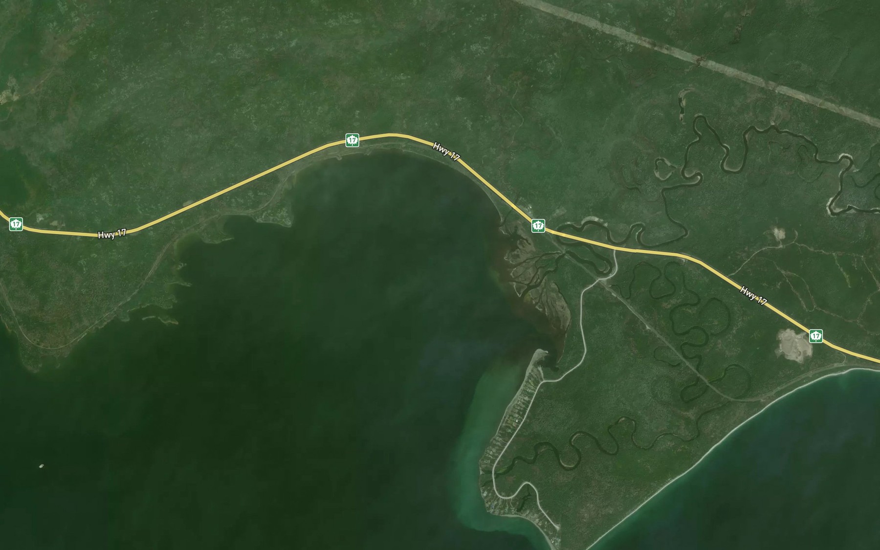 Satellite map of the Mountain Bay