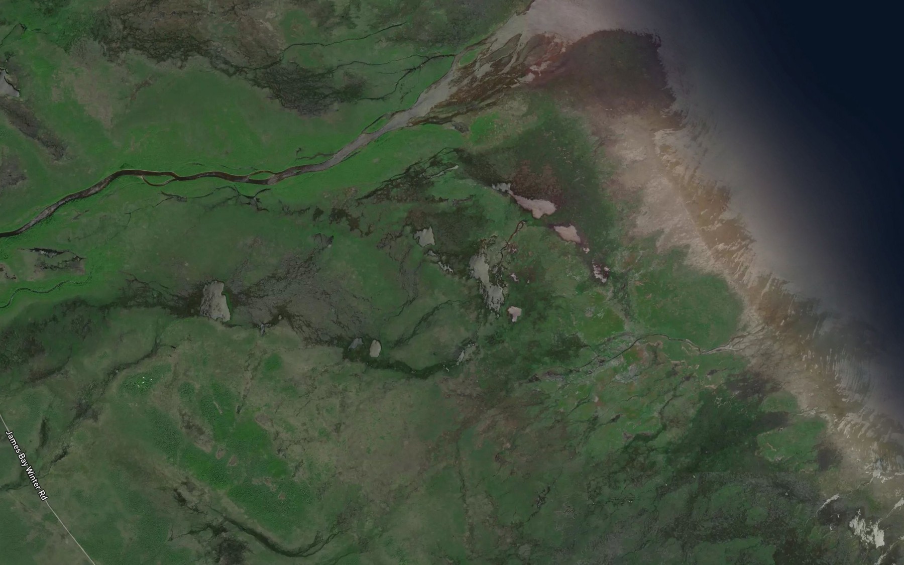Satellite map of the Kinosheo River