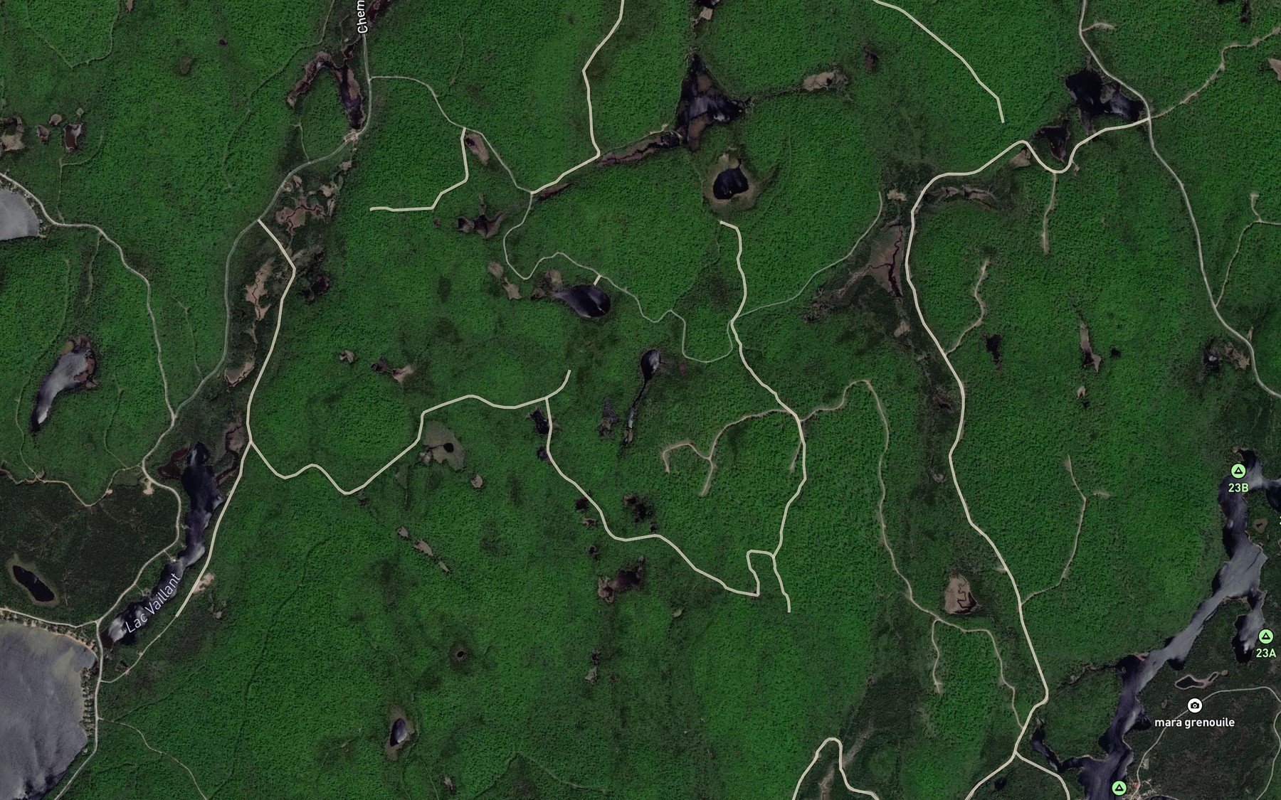 Satellite map of the Lac Pointeau