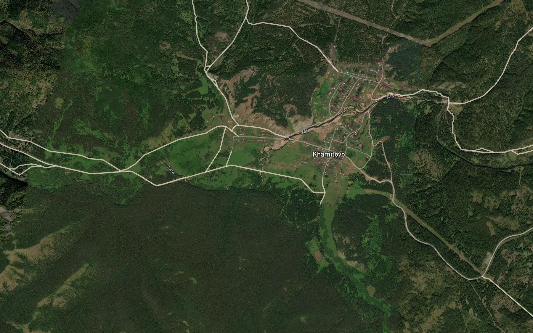 Satellite map of the Ulazha