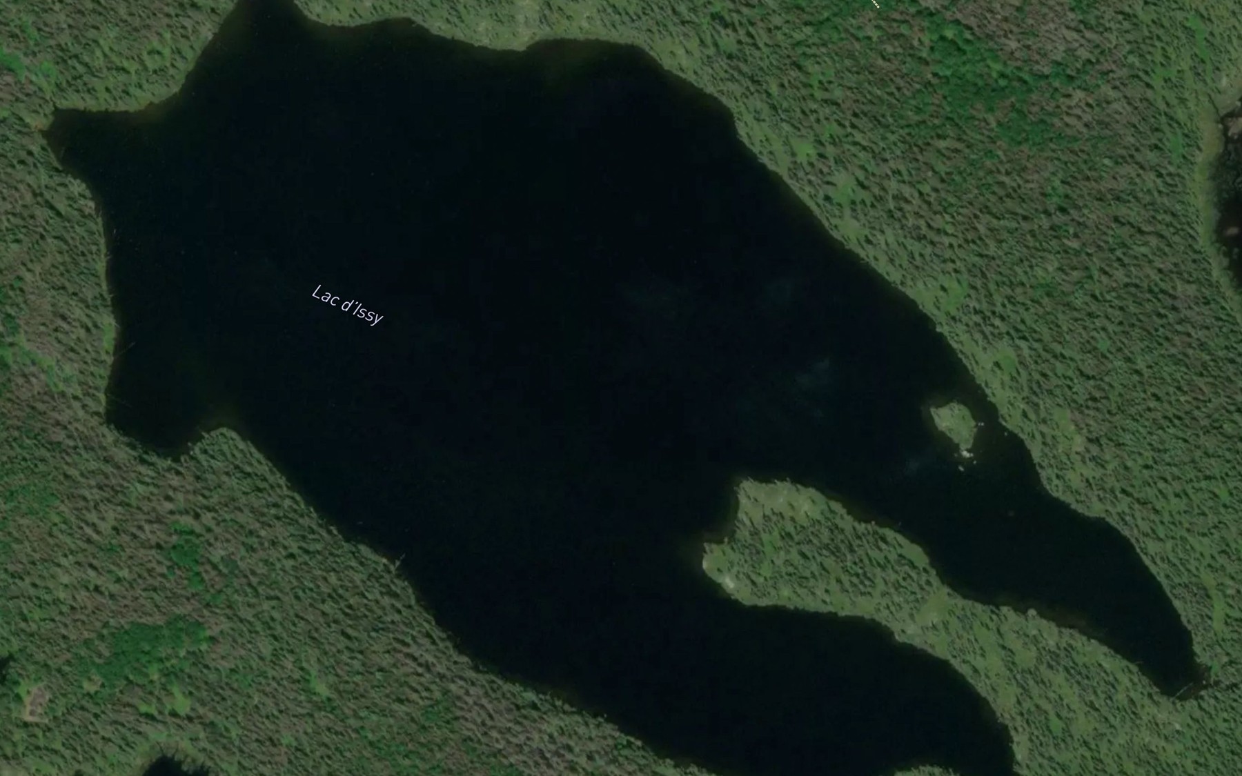Satellite map of the Lac d'Issy