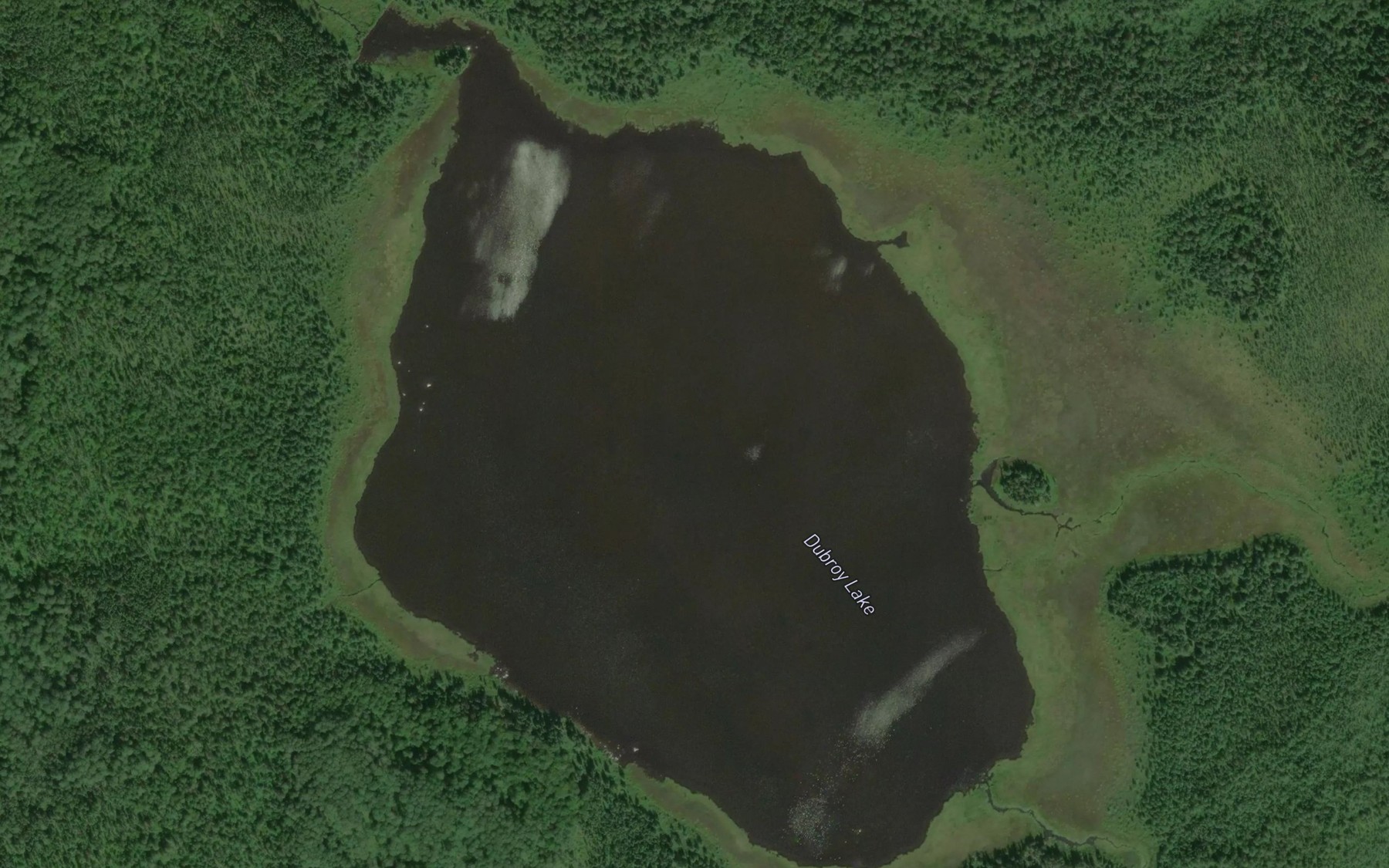 Satellite map of the Dubroy Lake