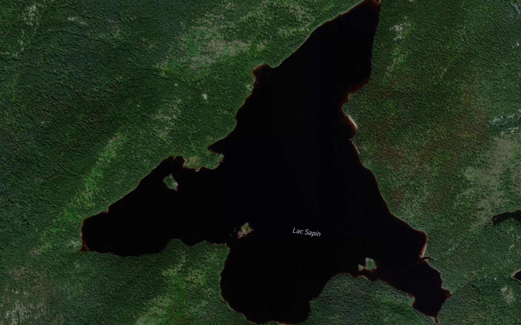 Satellite map of the Lac Sapin