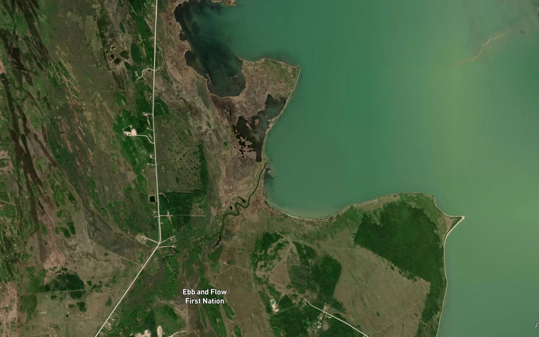 Satellite map of the Sucker Creek
