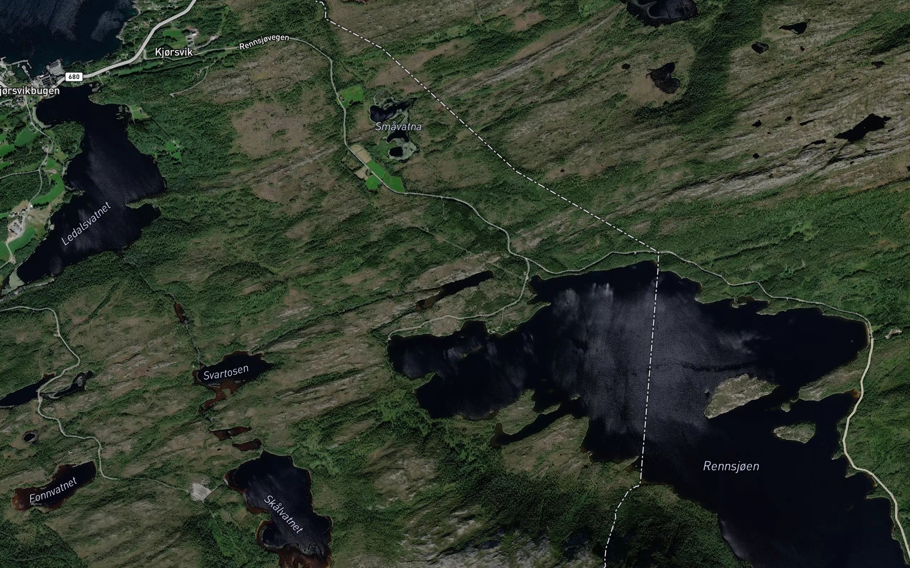 Satellite map of the Litl Reinsjoen