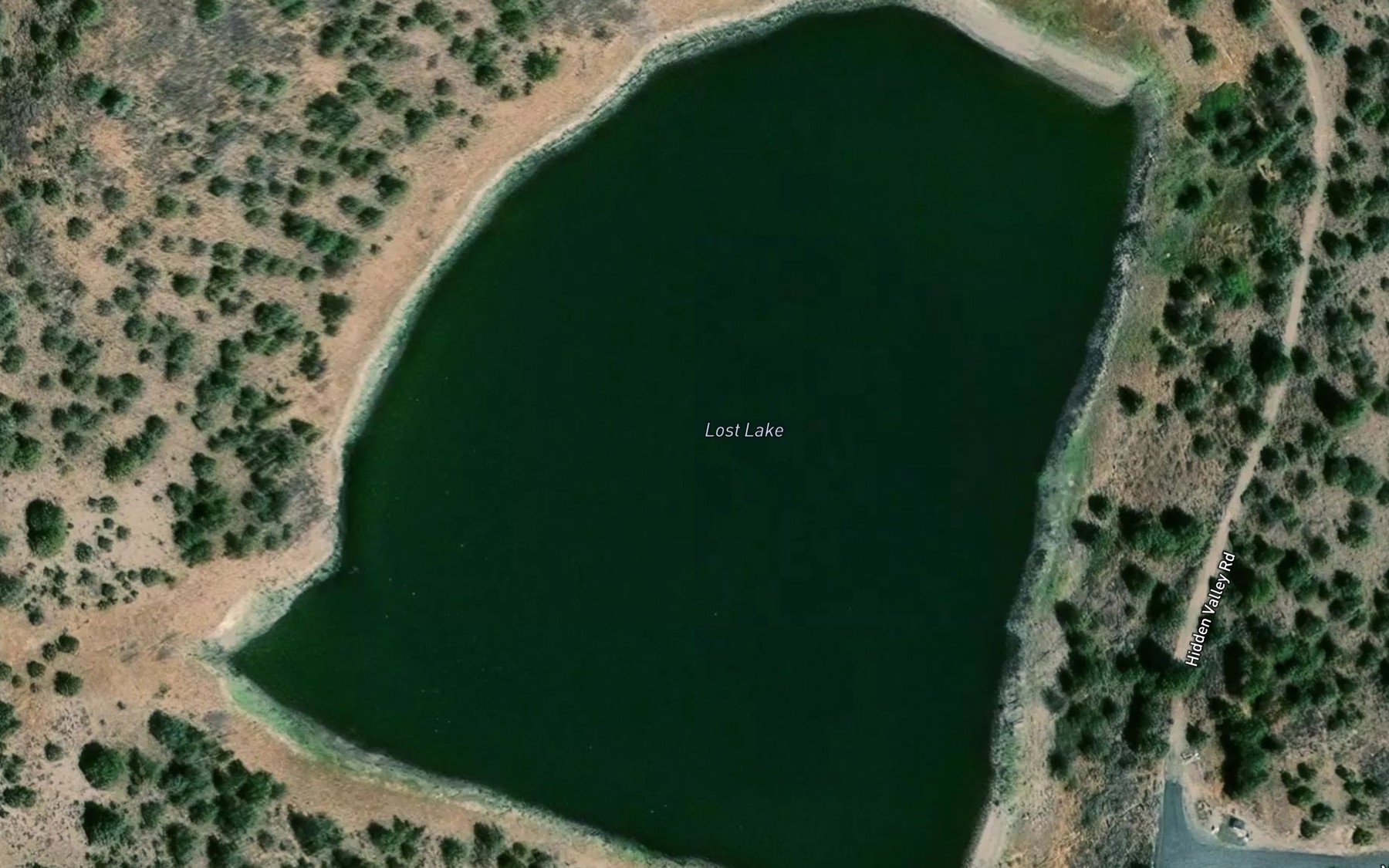 Satellite map of the Lost Lake